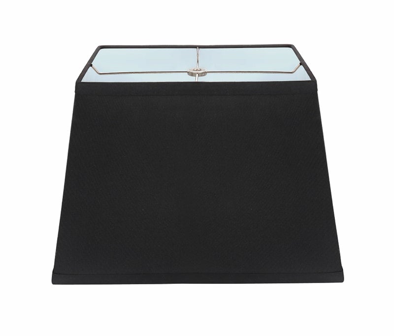 Aspen Creative 36121 Transitional Rectangle Hardback Shape Spider Construction Lamp Shade in Black, 14 1/2" wide, Top:(8" + 11") Bottom:(9 1/2" + 14 1/2") x Height: 10" - Image 4